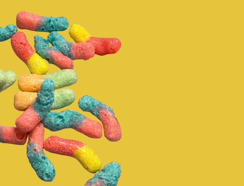 freeze dried gummy worms