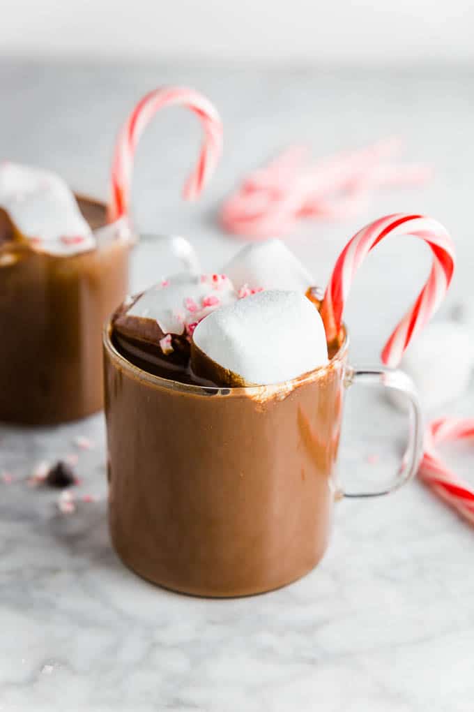 peppermint and hot cocoa