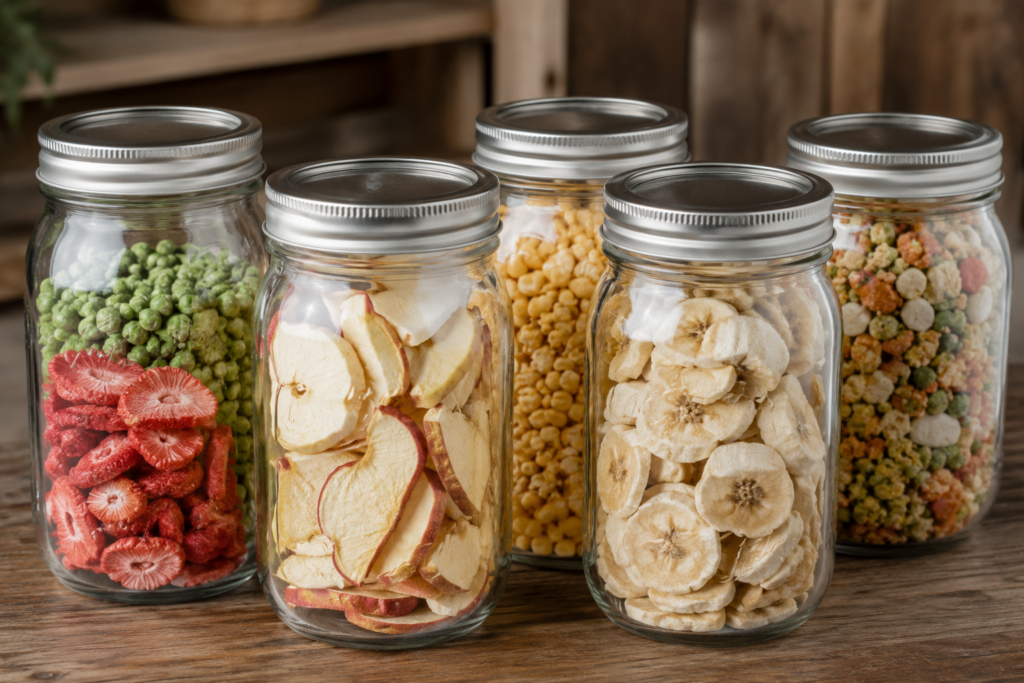 Freeze Dried food in canning jars