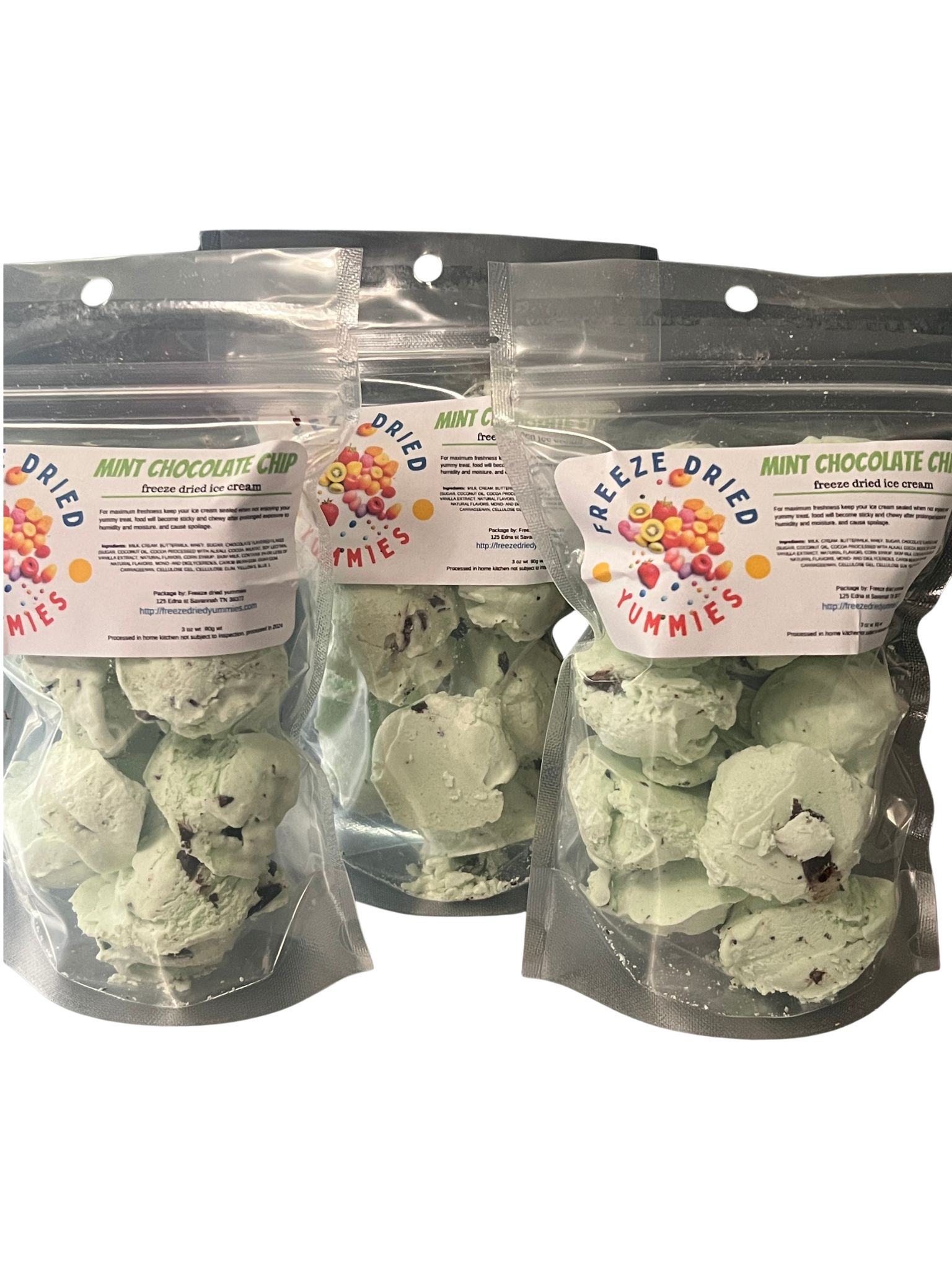mint chocolate chip ice cream freeze dried