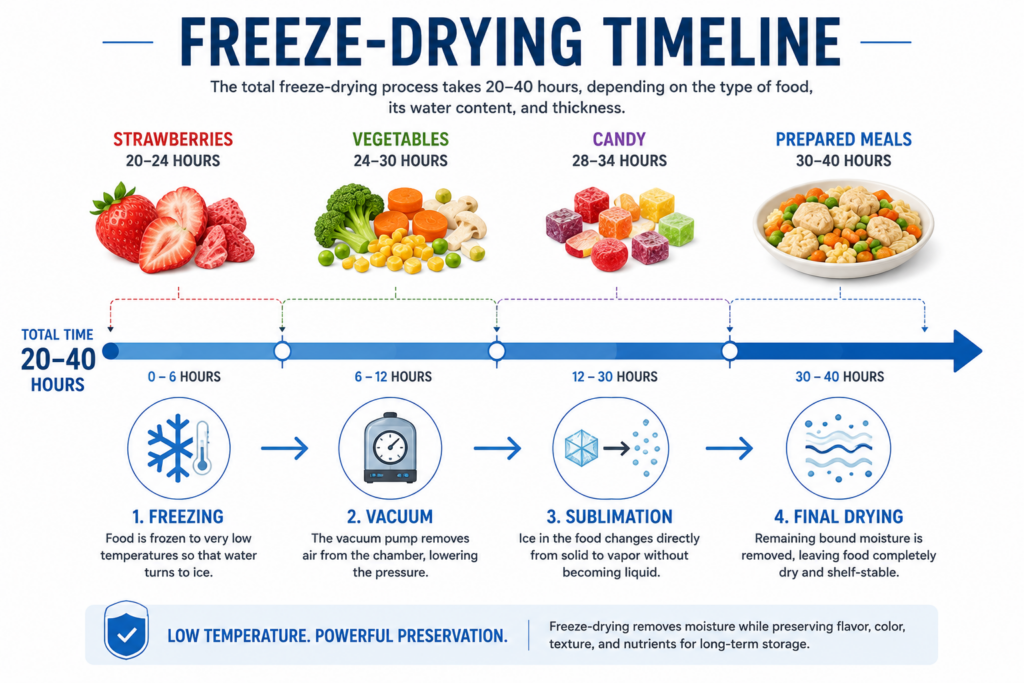 freeze drying times