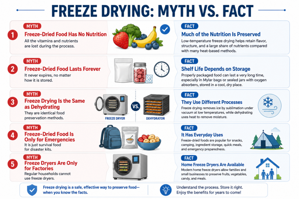 freeze drying nutritional info